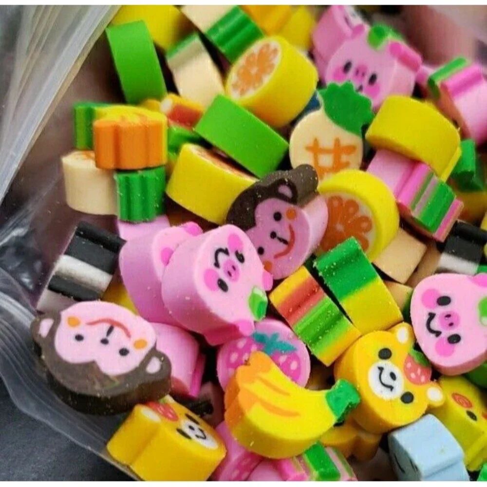 Mini Erasers for Kids Bulk 450 Pieces Small Fun Animal Fruit Erasers Assortment